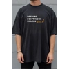 Unisex Oversize 24/1 Penye DTF Baskılı Tişört - DTF294