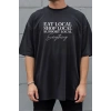 Unisex Oversize 24/1 Penye DTF Baskılı Tişört - DTF295