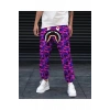 Unisex Pubg Bape x Shark Eşofman Altı - Mor