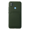 Xiaomi Redmi 9c Kılıf Kelvin Kartvizitli Silikon - Koyu Yeşil
