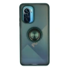 Xiaomi Redmi K40 Kılıf Montreal Yüzüklü Silikon Kapak - Yeşil