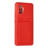 Xiaomi Redmi Note 10 Pro Kılıf Kelvin Kartvizitli Silikon - Kırmızı