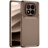 Xiaomi Redmi Note 14 Pro 5g Kılıf Auto Focus Karbon Kapak - Kahverengi