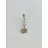 Yaprak Detaylı Göbek Piercing