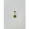 Yeşil Taşlı Göbek Piercing