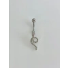 Yılan Detaylı Göbek Piercing
