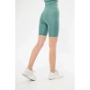 Yüksek Bel Biker Sporcu Şort - Mint Yeşili