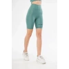 Yüksek Bel Biker Sporcu Şort - Mint Yeşili