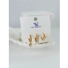 Zirkon Taşlı Üçlü Kombin Küpe
