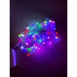 10m 100 Led Damla Uçlu RGB Işık Şeffaf Kablo