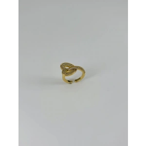 14 K Gold Kaplama Zirkon Taşlı Yüzük
