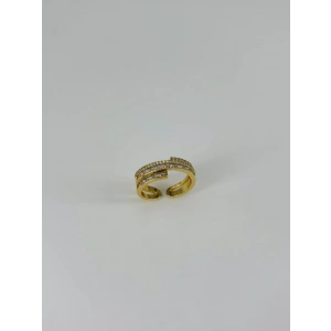 14 K Gold Kaplama Zirkon Taşlı Yüzük