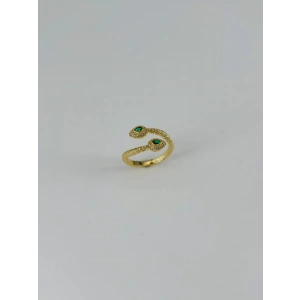14 K Gold Kaplama Zirkon Taşlı Yüzük
