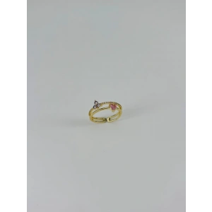 14 K Gold Kaplama Zirkon Taşlı Yüzük