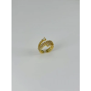 14 K Gold Kaplama Zirkon Taşlı Yüzük