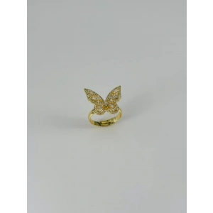 14 K Gold Kaplama Zirkon Taşlı Yüzük