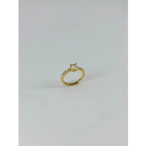14 K Gold Kaplama Zirkon Taşlı Yüzük
