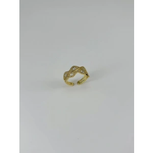 14 K Gold Kaplama Zirkon Taşlı Yüzük
