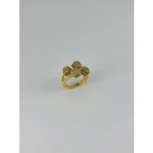 14 K Gold Kaplama Zirkon Taşlı Yüzük