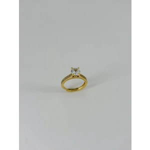 14 K Gold Kaplama Zirkon Taşlı Yüzük