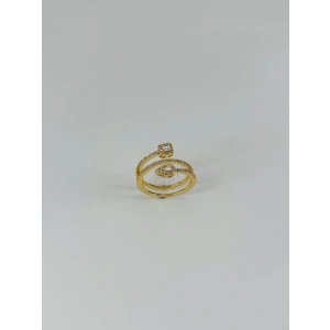 14 K Gold Kaplama Zirkon Taşlı Yüzük