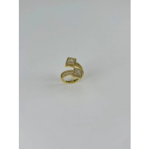 14 K Gold Kaplama Zirkon Taşlı Yüzük