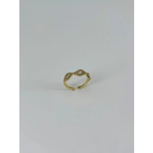 14 K Gold Kaplama Zirkon Taşlı Yüzük