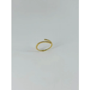 14 K Gold Kaplama Zirkon Taşlı Yüzük