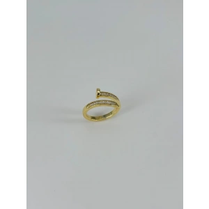14 K Gold Kaplama Zirkon Taşlı Yüzük