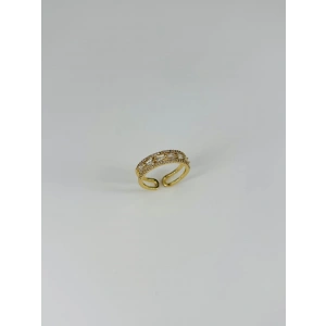14 K Gold Kaplama Zirkon Taşlı Yüzük