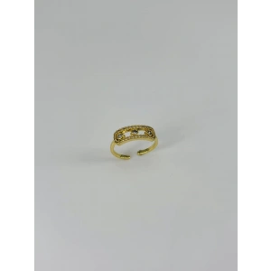 14 K Gold Kaplama Zirkon Taşlı Yüzük