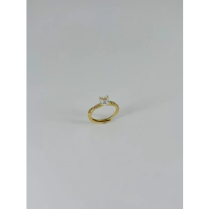 14 K Gold Kaplama Zirkon Taşlı Yüzük