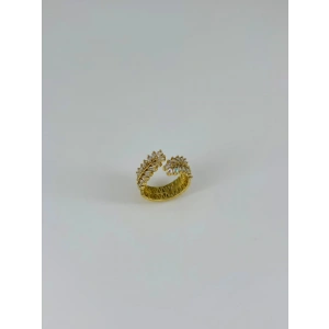 14 K Gold Kaplama Zirkon Taşlı Yüzük