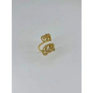 14 K Gold Kaplama Zirkon Taşlı Yüzük