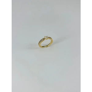 14 K Gold Kaplama Zirkon Taşlı Yüzük