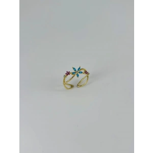 14 K Gold Kaplama Zirkon Taşlı Yüzük