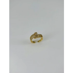 14 K Gold Kaplama Zirkon Taşlı Yüzük