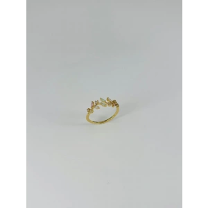 14 K Gold Kaplama Zirkon Taşlı Yüzük