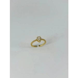 14 K Gold Kaplama Zirkon Taşlı Yüzük