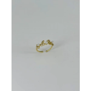 14 K Gold Kaplama Zirkon Taşlı Yüzük
