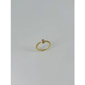 14 K Gold Zirkon Taşlı Yüzük