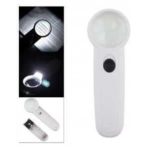 15x Çok Fonksiyonlu 2 Led Işıklı Taşınabilir El Büyüteç