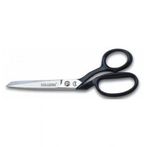 232-7 Tekstil / Yatık Regula Makası No: 7 İnç / 17,78 Cm - Nikel Kaplama, Siyah Saplı