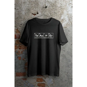 24 Kasım Kimya Öğretmeni Hediyesi Baskılı Bisiklet Yaka T-shirt - Beyaz