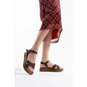 Acı Kahve Hakiki Deri Sandalet TR31MY58K