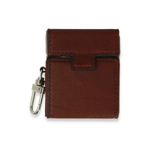 Airpods 2 (2.nesil) Deri Kılıf - Bordo