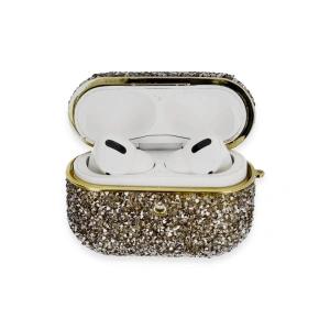 Airpods Pro 2 (2.nesil) Luz Taşlı Kılıf - Siyah