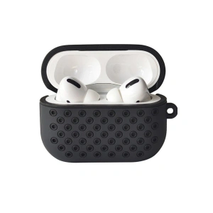 Airpods Pro 2 (2.nesil) Spor Delikli Kılıf - Siyah-siyah