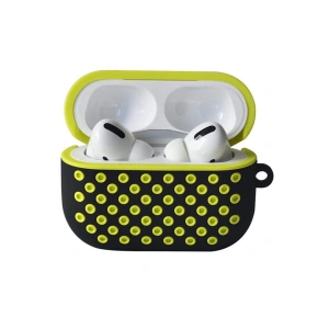 Apple Airpods Pro 2 (2.nesil) Spor Delikli Kılıf - Siyah-sarı