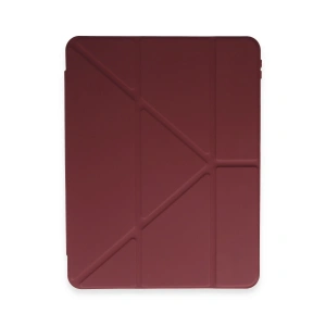 Apple İpad Pro 12.9 (2021) Kılıf Kalemlikli Mars Tablet Kılıfı - Mürdüm